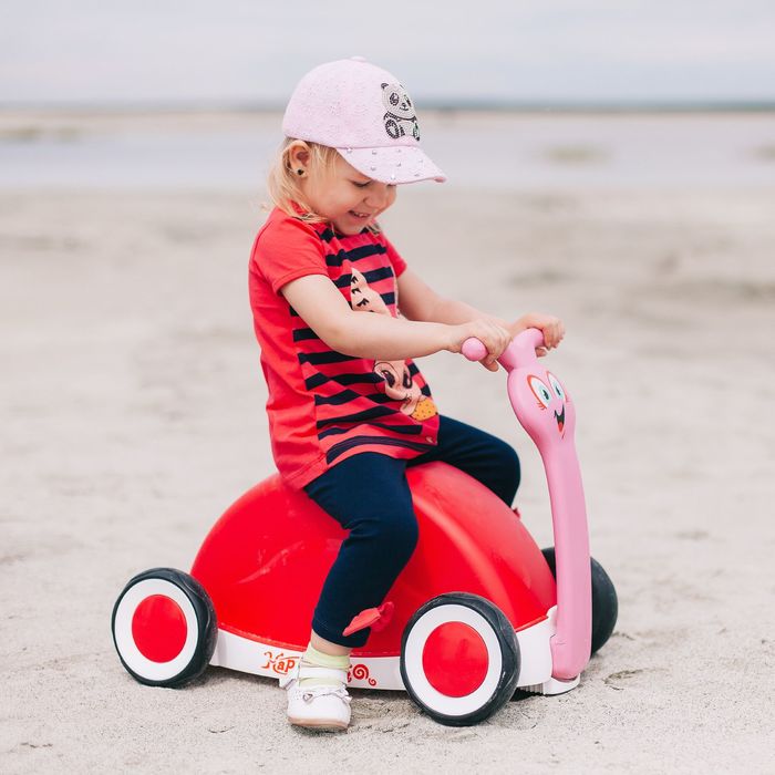 Толокар "Улитка", с корзиной для игрушек, цвета МИКС