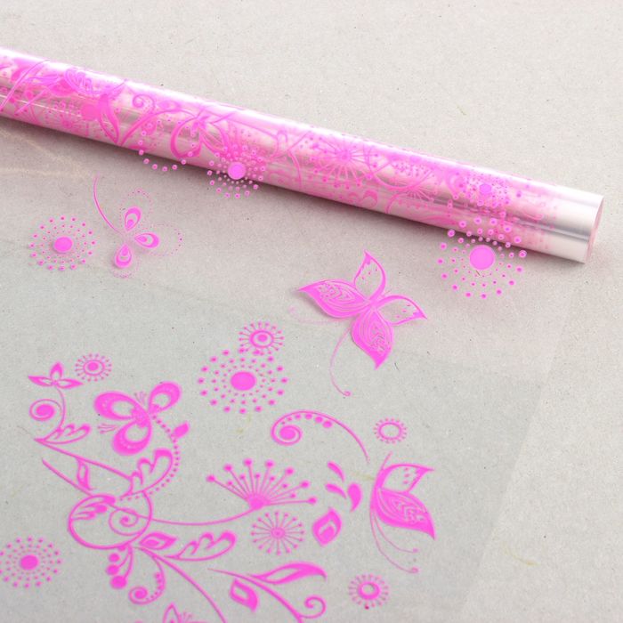 Пленка для цветов "Сабина", малиновая, 0,7 х 7,5 м, 40 мкм