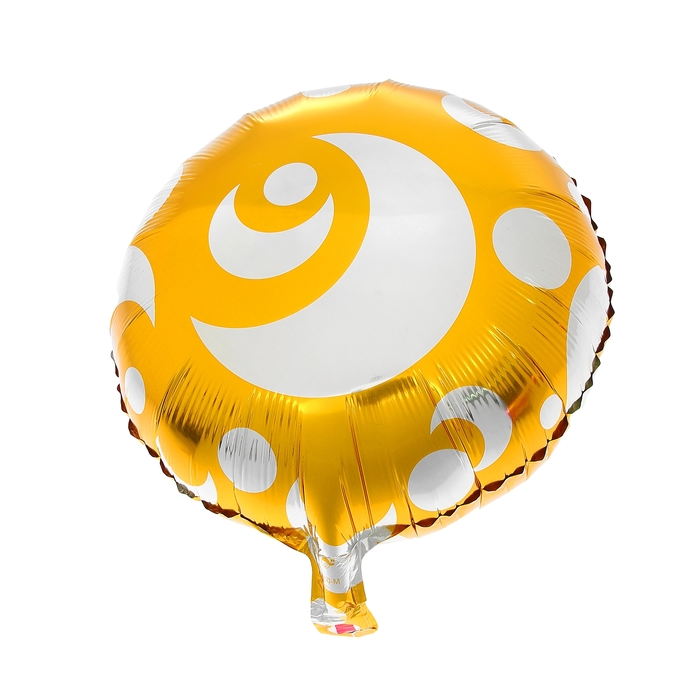 Шар фольгированный 18" "Полумесяцы", круг, цвета МИКС
