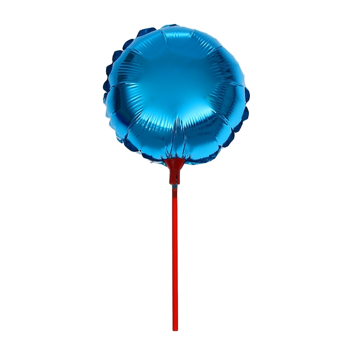 Шар фольгированный Круг 10" "Зеркальный" цвета МИКС с/палочкой