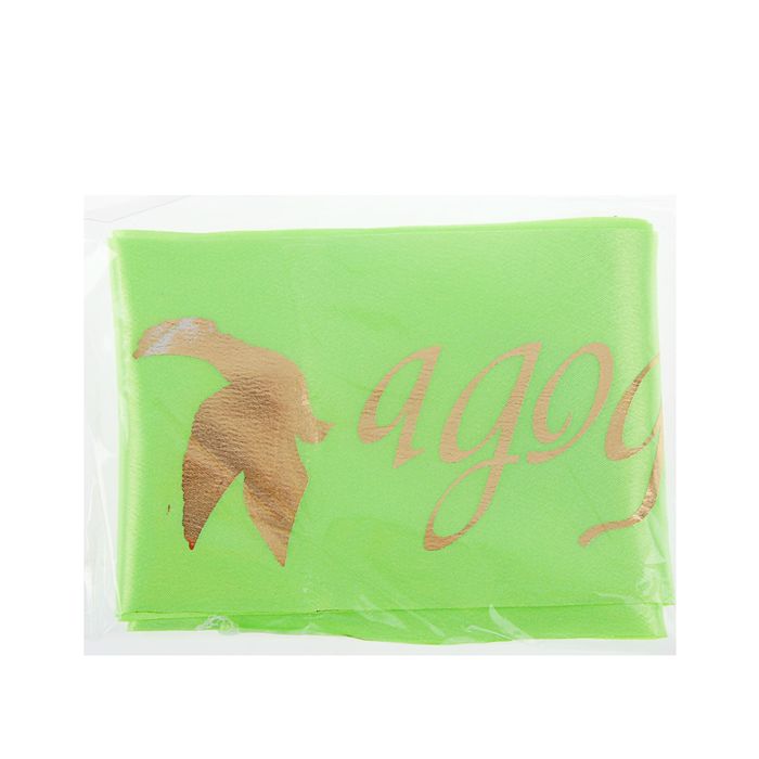 Лента на капот V-образная "Совет да любовь", атлас с резинками, 320*10 см, салатовая