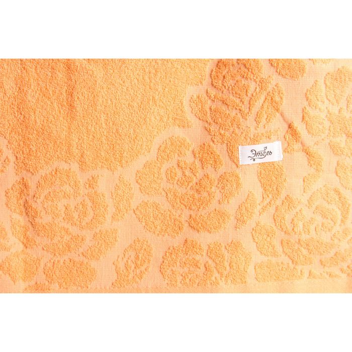 Полотенце махровое "Этель" Флоренция оранжевый 50-90 см, 100% хлопок, 400гр/м2
