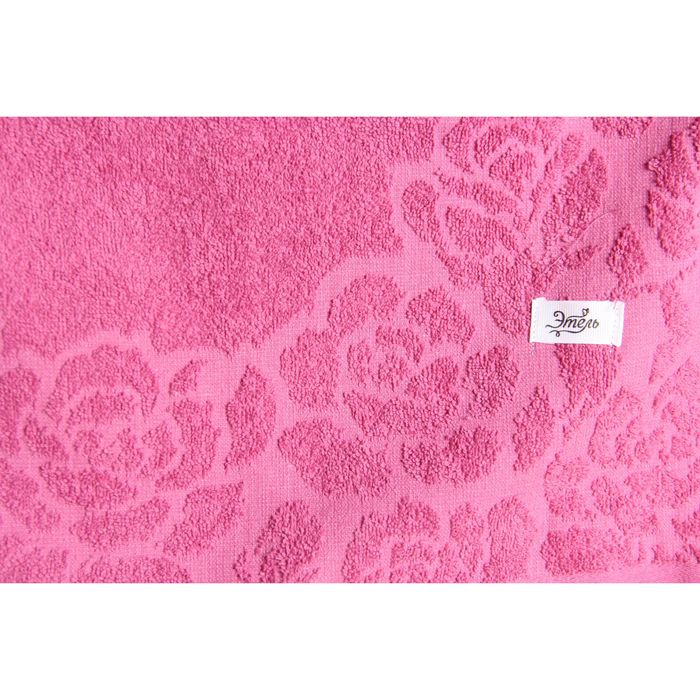 Полотенце махровое "Этель" Флоренция темно-розовый 50*90 см, 100% хлопок, 400гр/м2