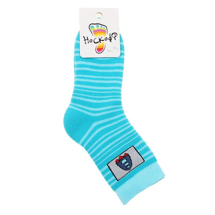 Носки детские плюшевые, цвет лагуна, размер 18-20