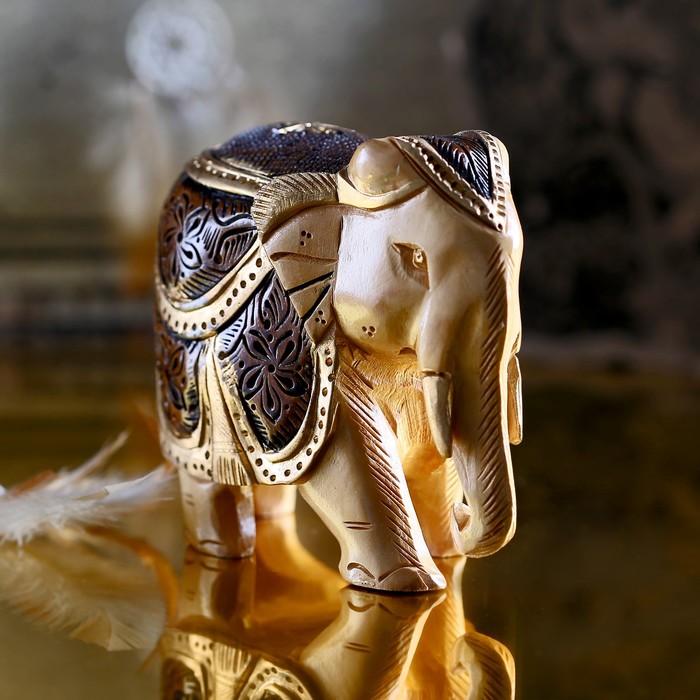 Сувенир "Слон Райпур" резной в золоте