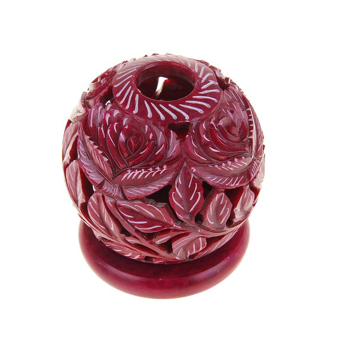 Подсвечник из камня "Роза"