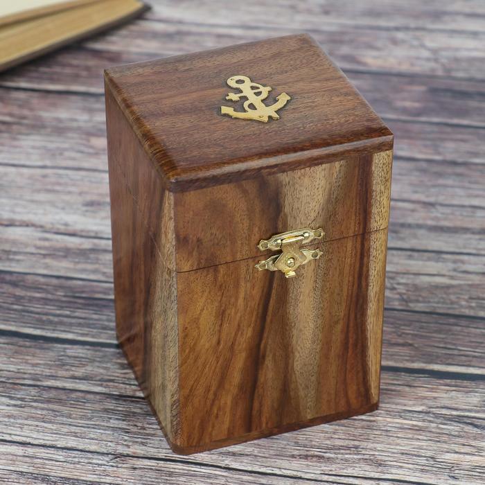 Сувенир песочные часы в шкатулке (45 сек) 12х7,5х7,5 см