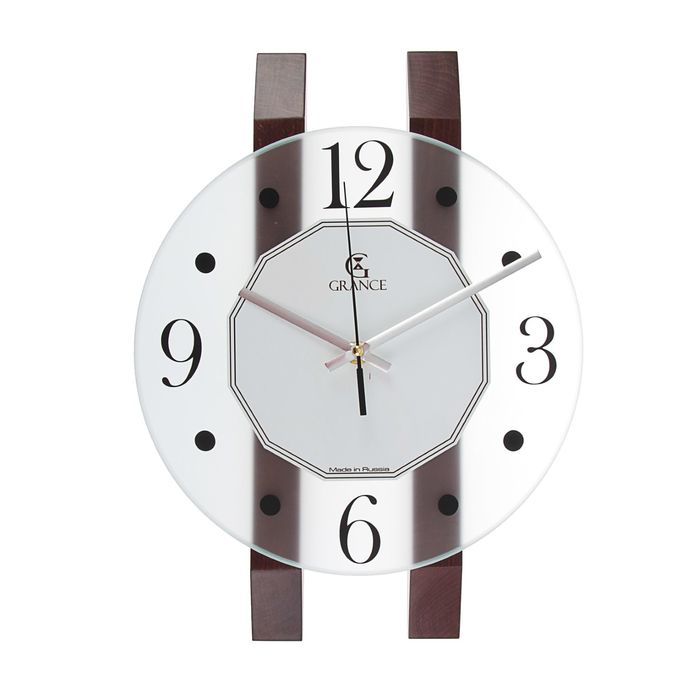Часы настенные RD-03 "ВЕНГЕ" (дерево, металл, стекло) 250х340х40 мм