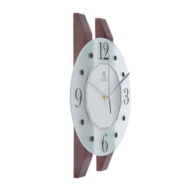 Часы настенные RD-03 "ВЕНГЕ" (дерево, металл, стекло) 250х340х40 мм