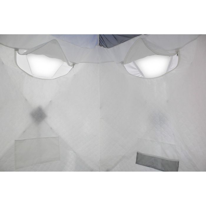 Палатка «Призма Люкс» 150, трёхслойная, цвет белый/синий