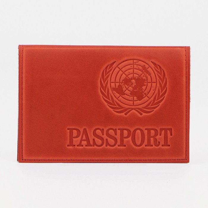 Обложка для паспорта, латинские буквы, цвет коралловый