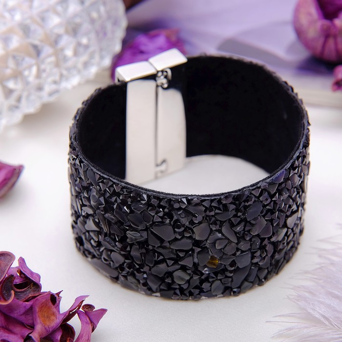Браслет вечеринка "Агат чёрный"