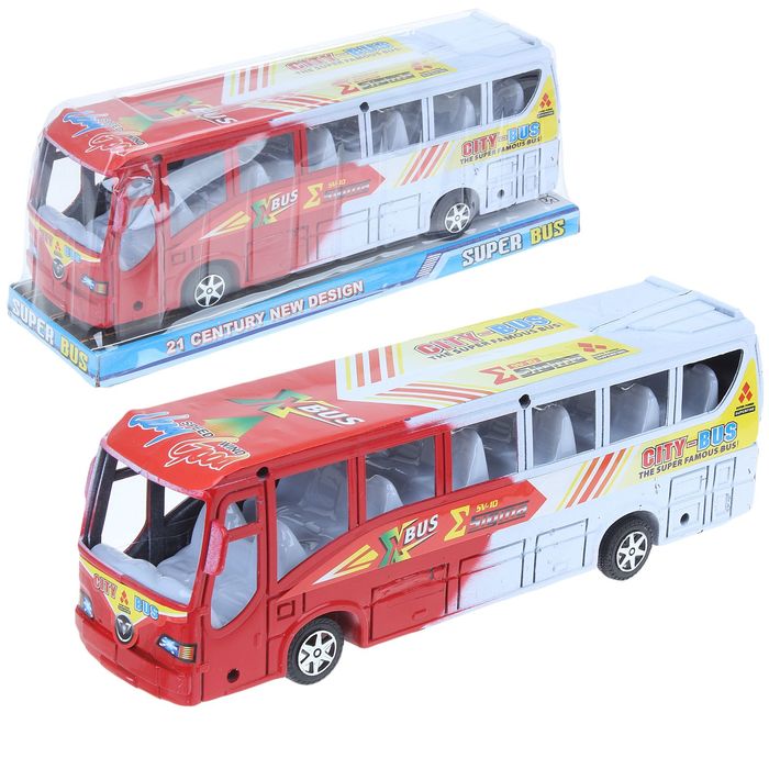 Автобус инерционный "Междугородний", цвета МИКС