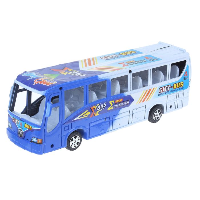 Автобус инерционный "Междугородний", цвета МИКС