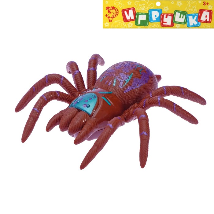 Фигурка животного "Паук", ползучая на липучке, МИКС