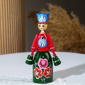 Сувенир «Кукла», городецкая роспись, микс, ручная работа Ош