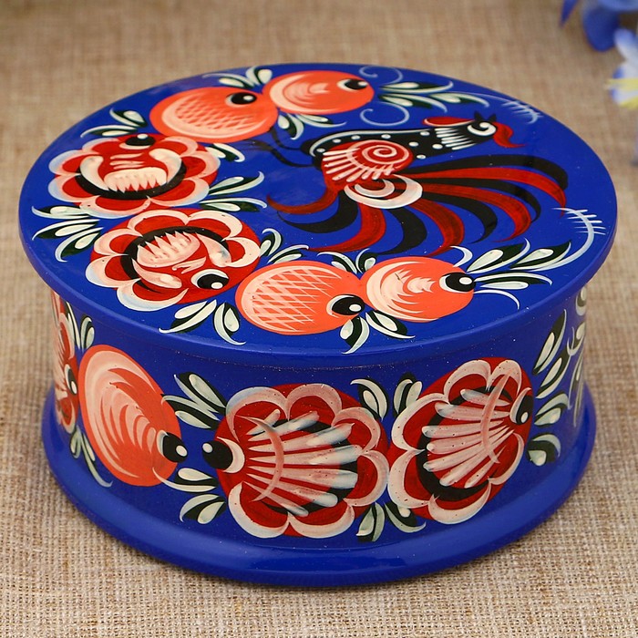 Шкатулка 12,5х5,5 см, городецкая роспись