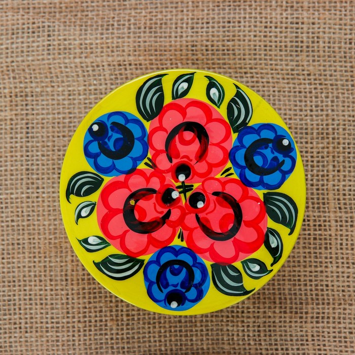 Шкатулка «Цветы», 11×5 см, городецкая роспись, микс