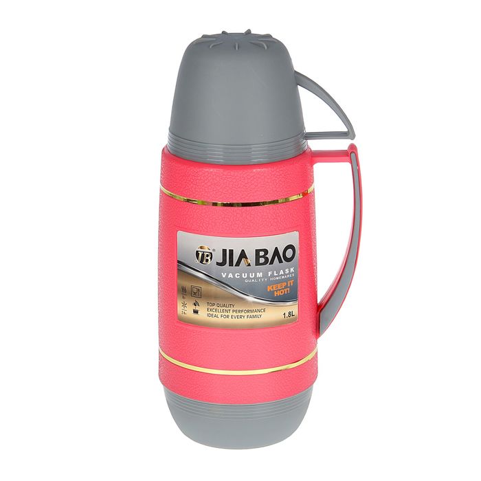 Термос с ручкой «Два цвета», 1.8 л, 2 кружки, 6-8 ч, микс