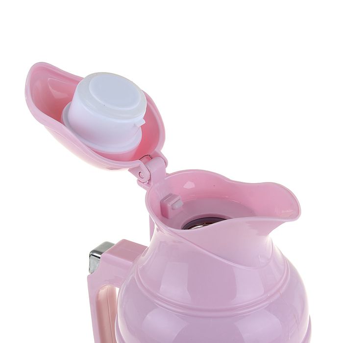 Термос-кофейник с кнопкой «Чашка кофе», 2 л, розовый