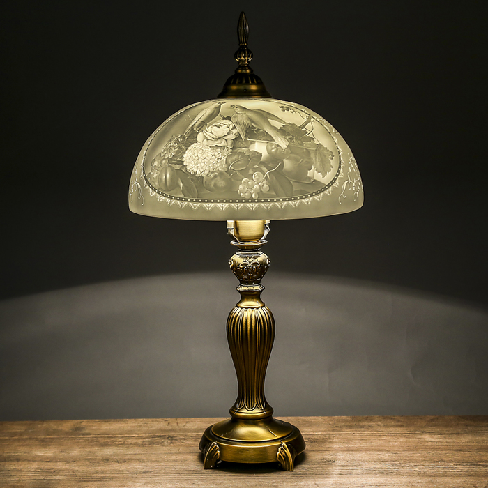 Лампа настольная керамический абажур "Три подруги