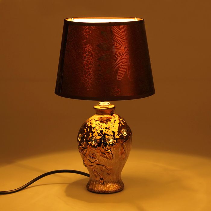 Лампа настольная абажур "Цветник"