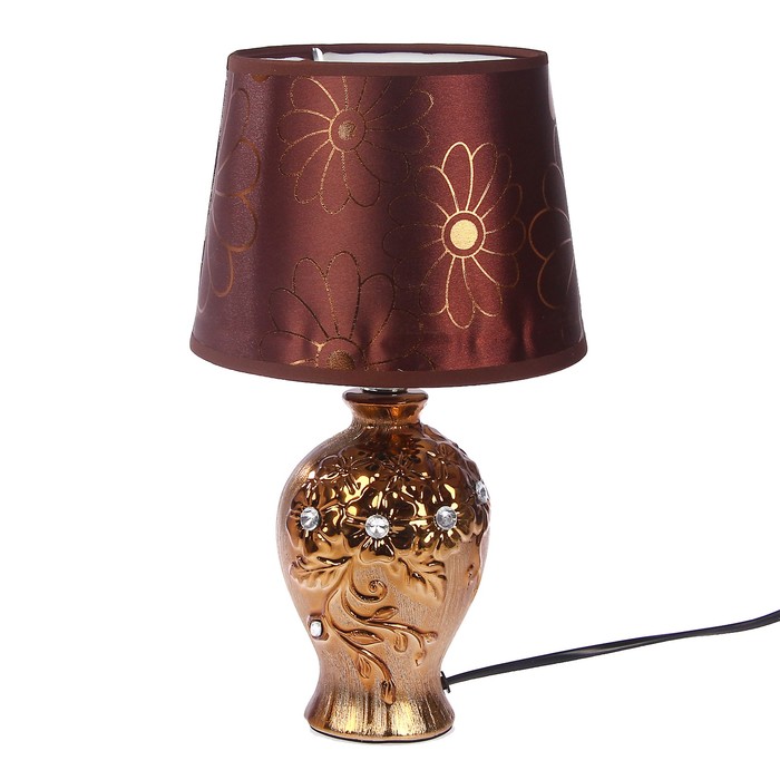 Лампа настольная абажур "Цветник"