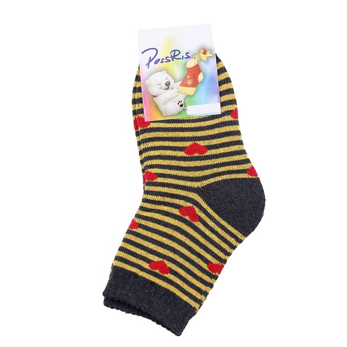 Носки детские махровые, цвет желтый, размер 20-22