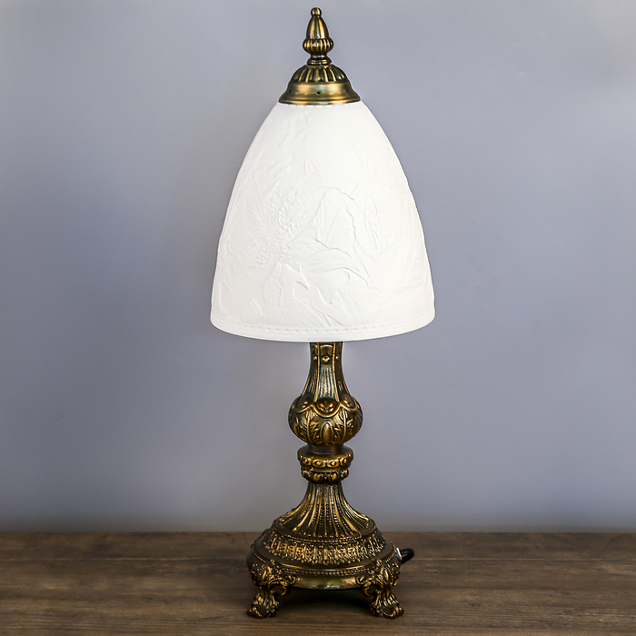 Лампа настольная керамический абажур "Лилии"