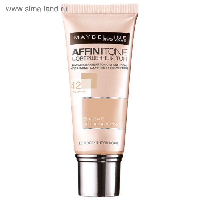 Крем тональный Maybelline Affinitone «Совершенный тон» №42, Темно-бежевый