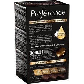 Краска для волос L'Oreal Preference Recital «Монмартр», тон 4.12, глубокий коричневый от Сима-ленд