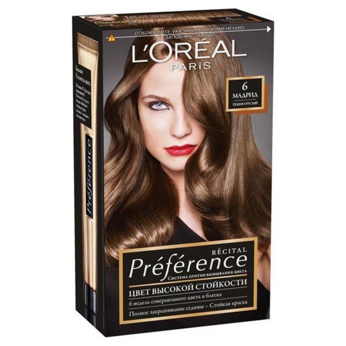 Краска для волос L'Oreal Preference, 6 "Мадрид", 174 мл