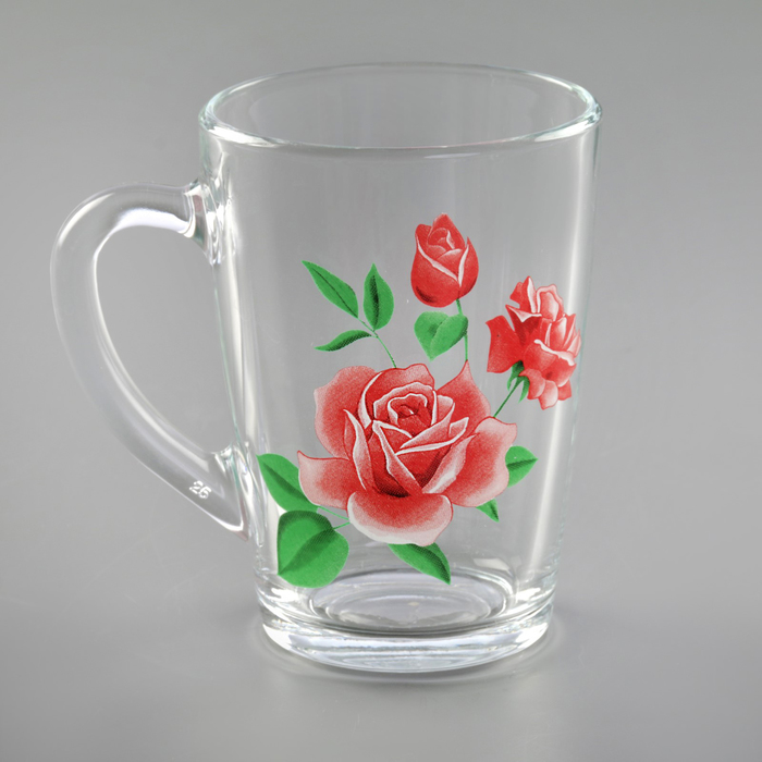 Кружка 300 мл "Розовая роза", в подарочной упаковке