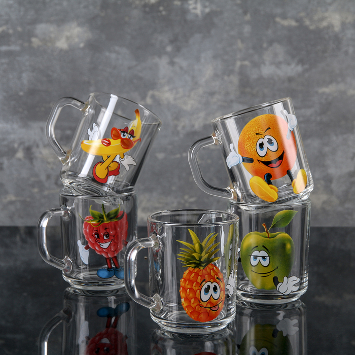 Кружка 200 мл "Фрутис", рисунок МИКС, в подарочной упаковке