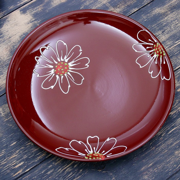 Набор для блинов "Псковский" 7 предметов: d=24 см, 16 см, коричневый