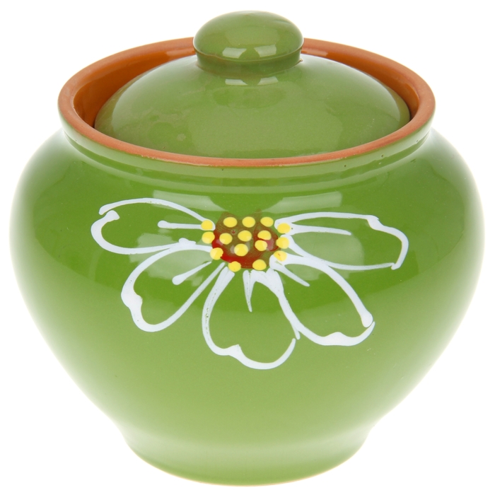 Горшочек для запекания "Псковский" зелёный 0,85 л