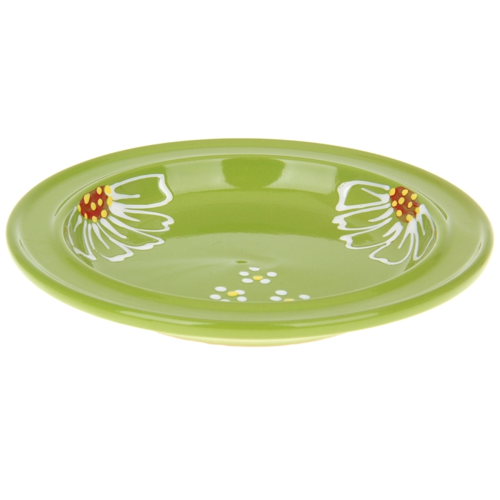 Тарелка d=20 см "Орнамент" , цвет зеленый