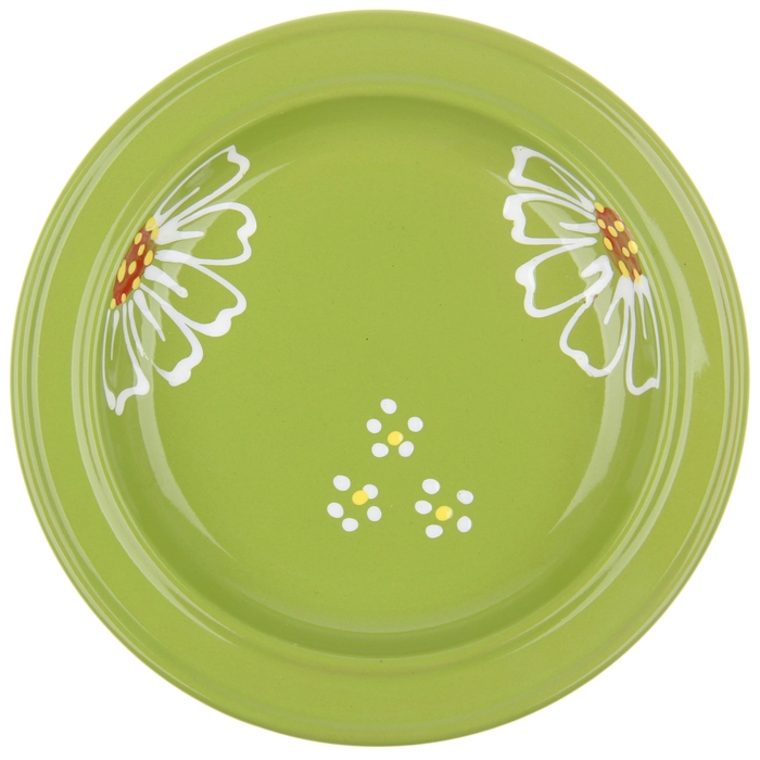 Тарелка d=20 см "Орнамент" , цвет зеленый