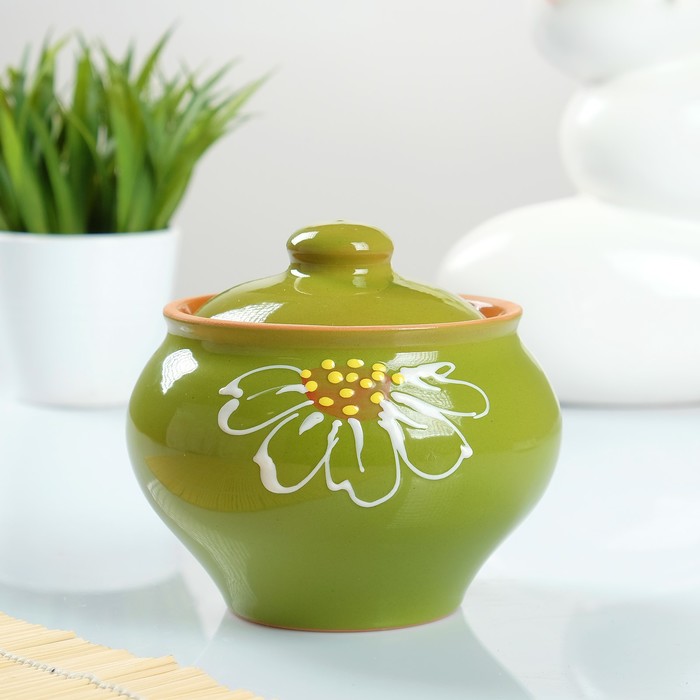 Горшочек для запекания "Псковский" зелёный 0,5 л