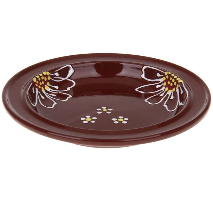 Тарелка d=20 см "Орнамент" , цвет коричневый