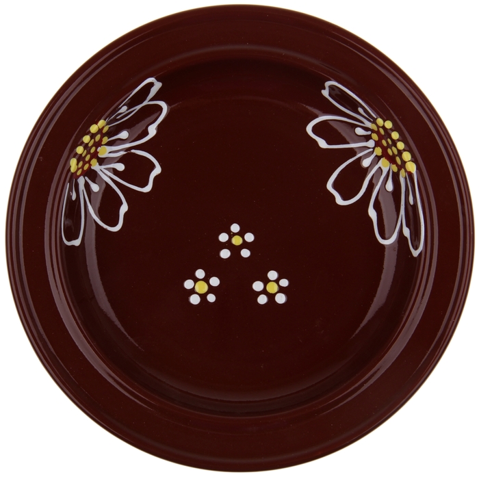 Тарелка d=20 см "Орнамент" , цвет коричневый