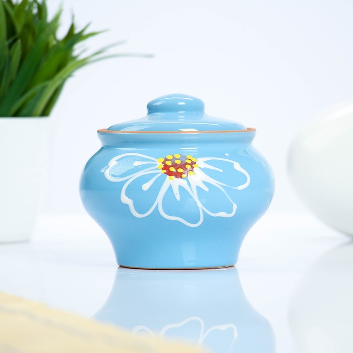 Горшочек 0,33 л "Псковский", цвет голубой