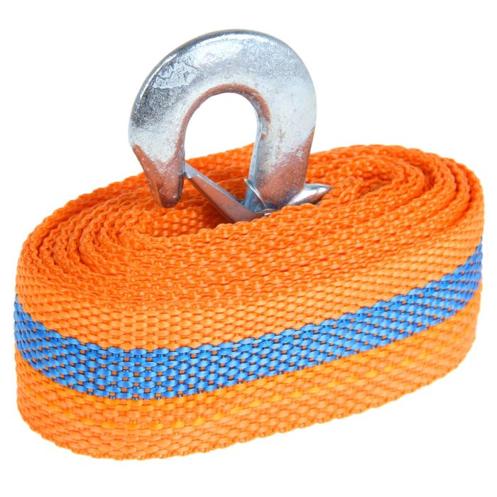 Трос-лента буксировочный TORSO Standart, 3.5 т, 4,5 м, 1 крюк, 1 петля