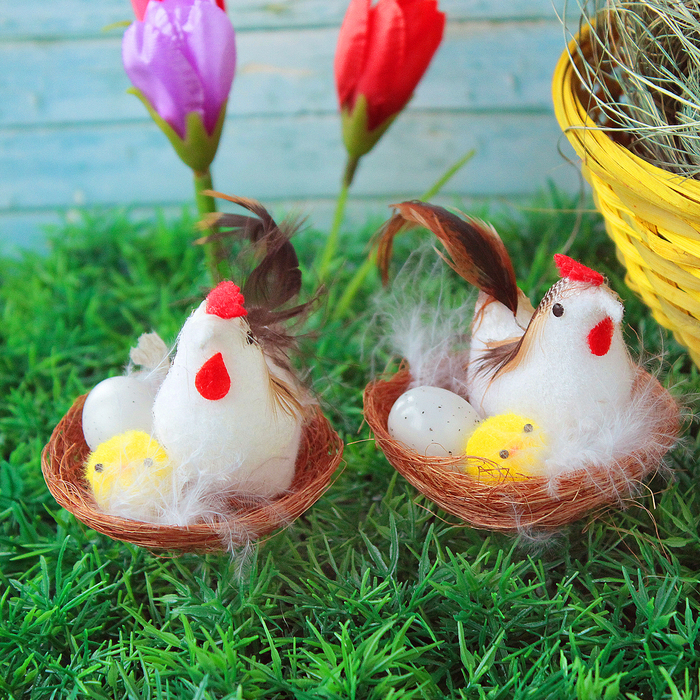 Сувенир (набор 2 шт) "Утреннее пение с цыпой и яйцом"