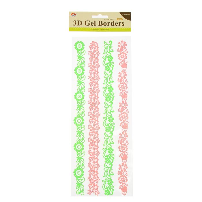 Наклейка тесьма для оформления "Цветочная"