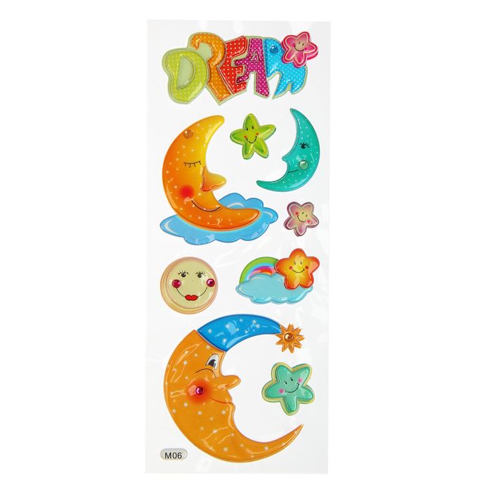 Наклейка со стразами "Развлечения" МИКС