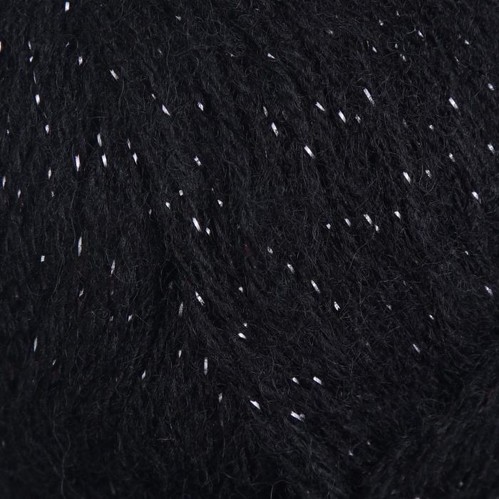 Пряжа "Angora Gold Simli" 75%акрил, 20%шерсть,5%металлик 500м/100гр (60 черный)