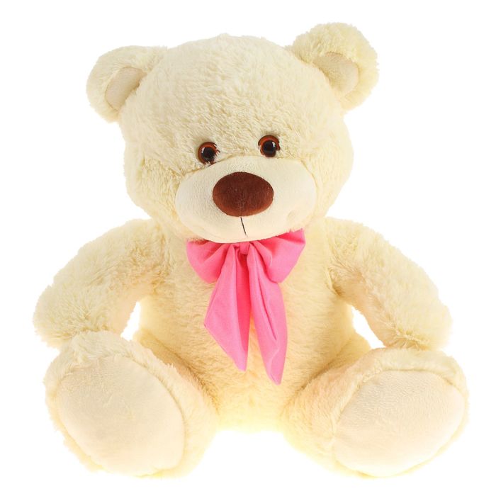 Мягкая игрушка "Мишка с бантом средний", МИКС