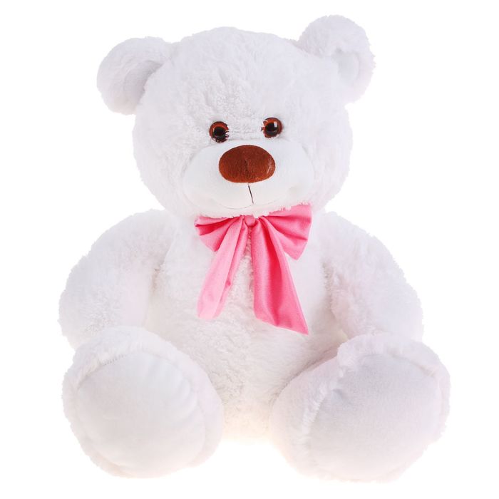 Мягкая игрушка "Мишка с бантом средний", МИКС