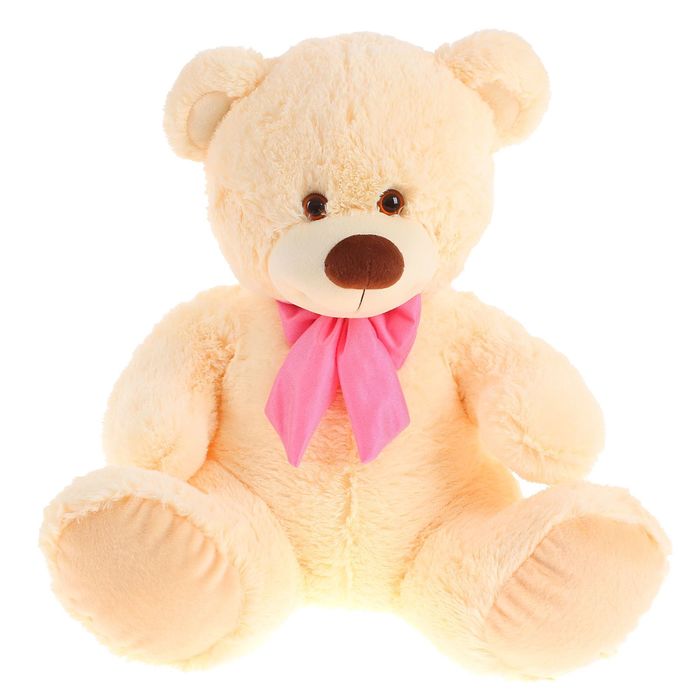 Мягкая игрушка "Мишка с бантом средний", МИКС